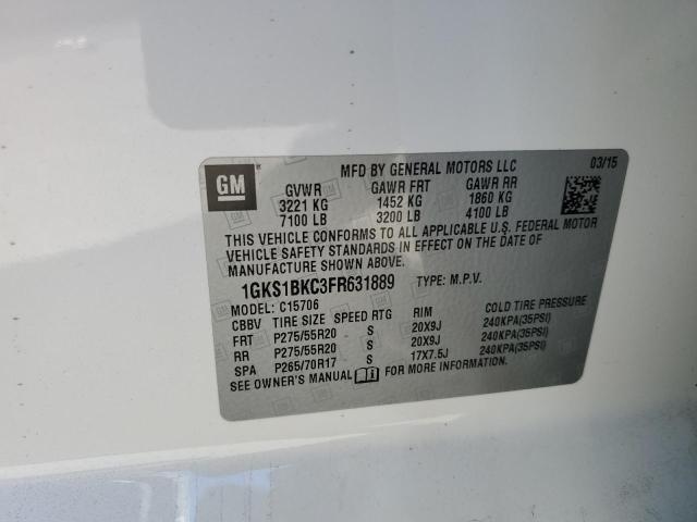 2015 GMC YUKON SLT - 1GKS1BKC3FR631889