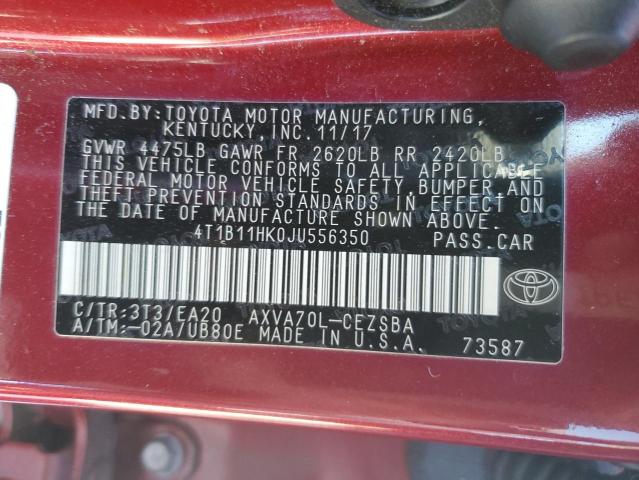 2018 TOYOTA CAMRY L - 4T1B11HK0JU556350