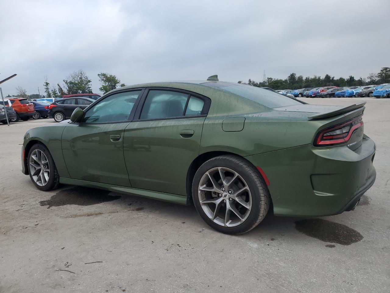 DODGE CHARGER GT 2022 green  flexible fuel 2C3CDXHG6NH183276 photo #3