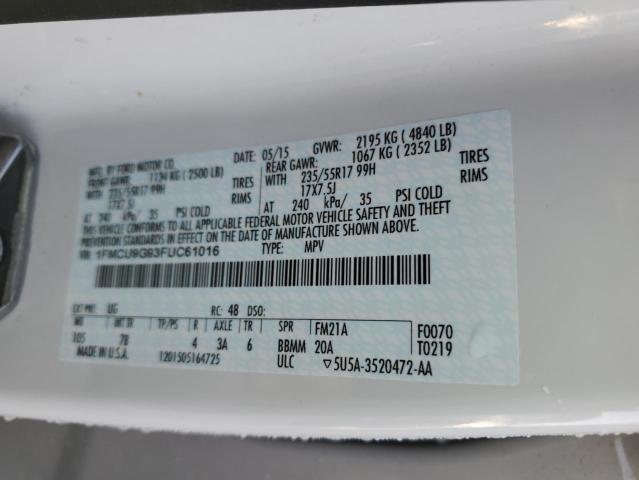 2015 FORD ESCAPE SE - 1FMCU9G93FUC61016