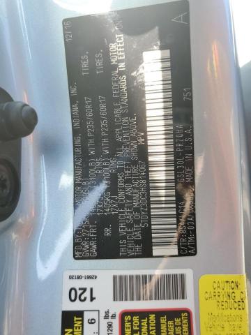 2017 TOYOTA SIENNA XLE - 5TDYZ3DC3HS814067