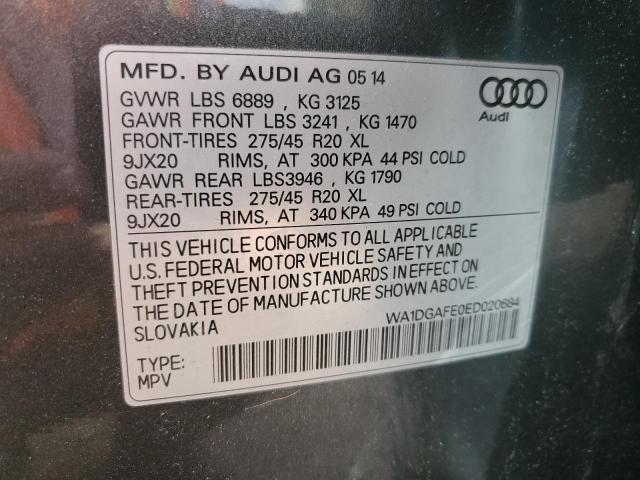 VIN WA1DGAFE0ED020684 2014 Audi Q7, Prestige no.13