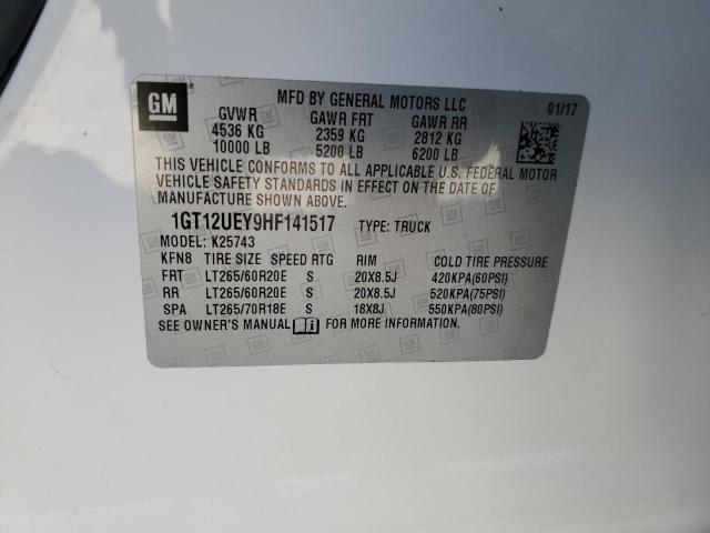2017 GMC SIERRA K25 1GT12UEY9HF141517
