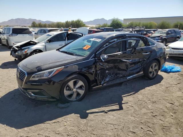 HYUNDAI SONATA HYB 2016 black sedan 4d hybrid engine KMHE34L11GA034070 photo #1