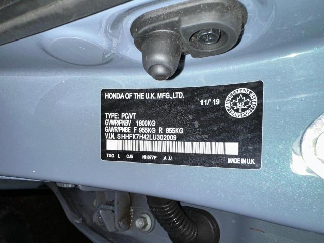 2020 HONDA CIVIC SPOR - SHHFK7H42LU302009