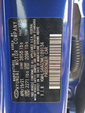 2021 HYUNDAI ELANTRA SEL - KMHLS4AG3MU189134