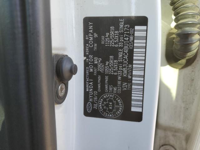 KM8JUCAC4BU147173 2011 HYUNDAI TUCSON