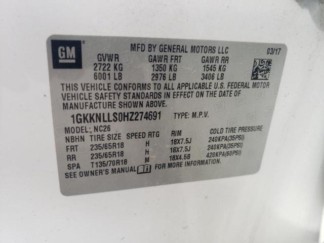 2017 GMC ACADIA SLE - 1GKKNLLS0HZ274691