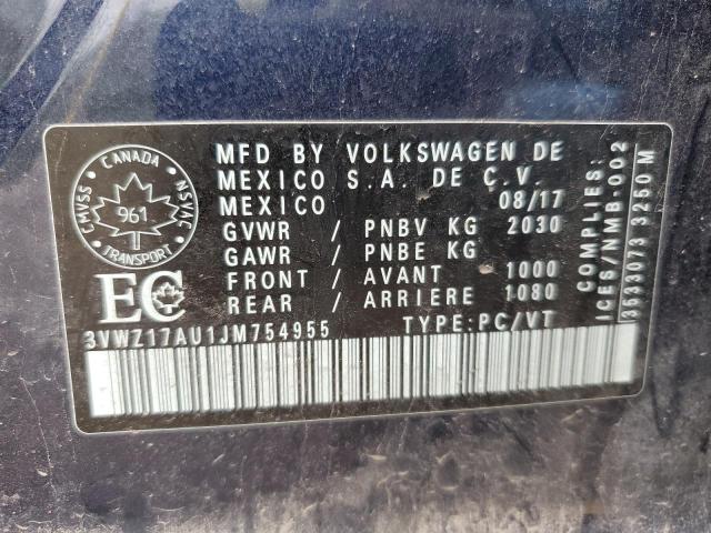 2018 VOLKSWAGEN GOLF SPORT - 3VWZ17AU1JM754955