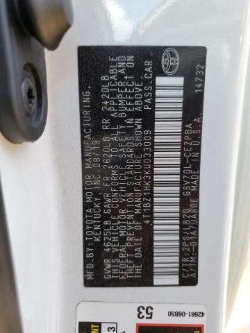 2019 TOYOTA CAMRY XSE - 4T1BZ1HK3KU033009