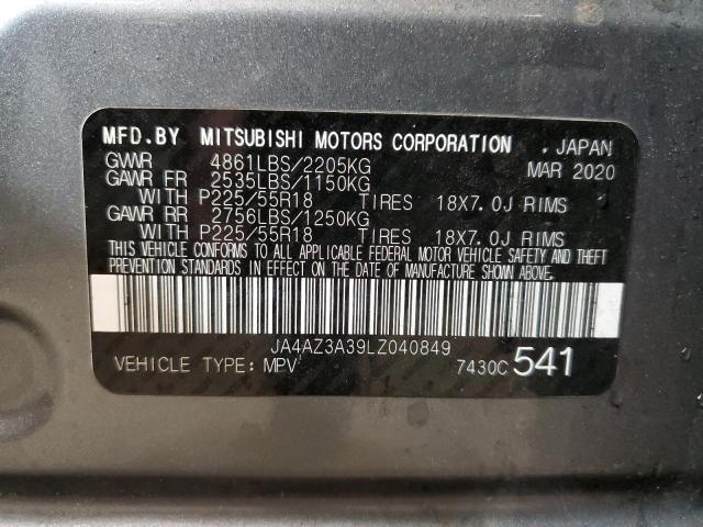 2020 MITSUBISHI OUTLANDER - JA4AZ3A39LZ040849