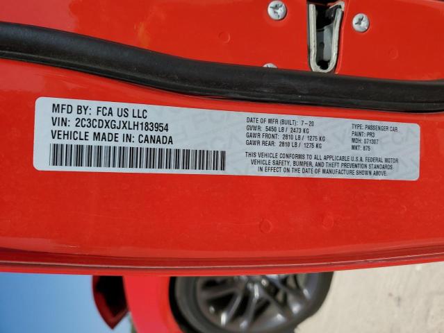 2020 DODGE CHARGER SC - 2C3CDXGJXLH183954