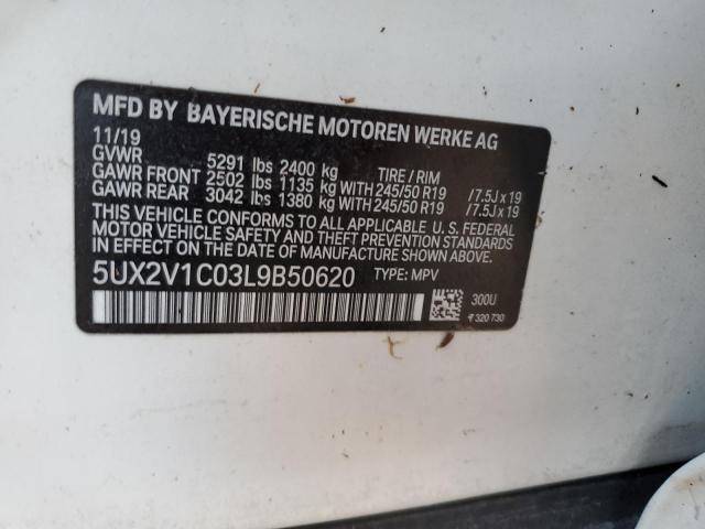 VIN 5UX2V1C03L9B50620 2020 BMW X4 no.14