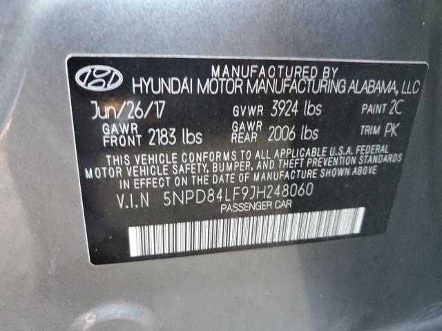 VIN 5NPD84LF9JH248060 2018 Hyundai Elantra, Sel no.12