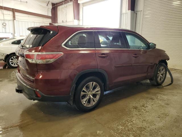 VIN 5TDJKRFHXES012838 2014 Toyota Highlander, Xle no.3