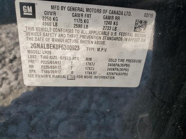 2015 CHEVROLET EQUINOX LT - 2GNALBEK0F6300923