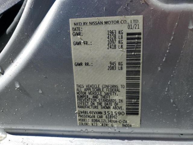 2021 NISSAN ALTIMA SL - 1N4BL4EVXMN351590