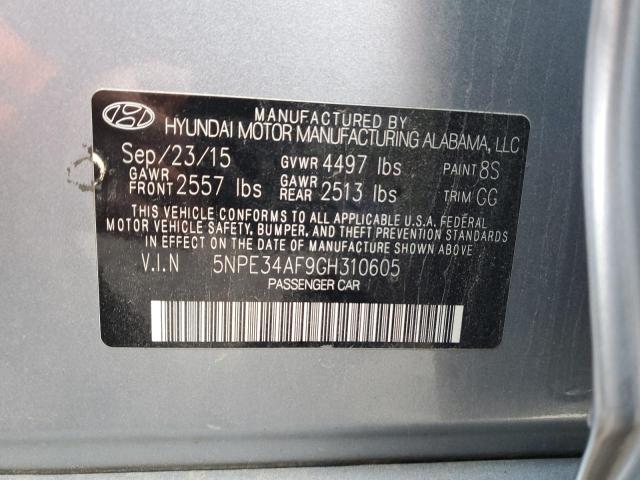 VIN 5NPE34AF9GH310605 2016 Hyundai Sonata, Sport no.12