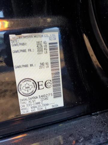 2016 NISSAN ALTIMA 2.5 - 1N4AL3AP0GN340275