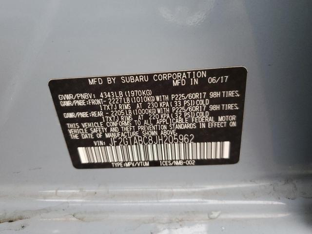 2018 SUBARU CROSSTREK - JF2GTABC8JH205962