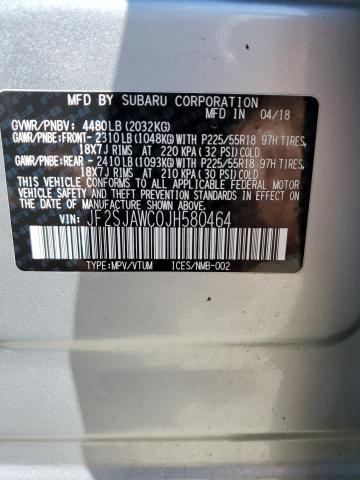 2018 SUBARU FORESTER 2 - JF2SJAWC0JH580464