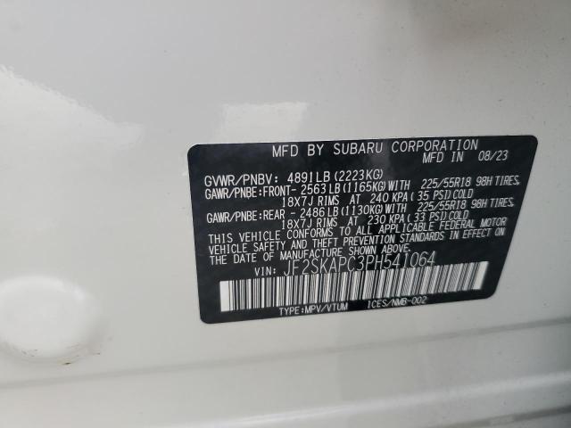 2023 SUBARU FORESTER L - JF2SKAPC3PH541064