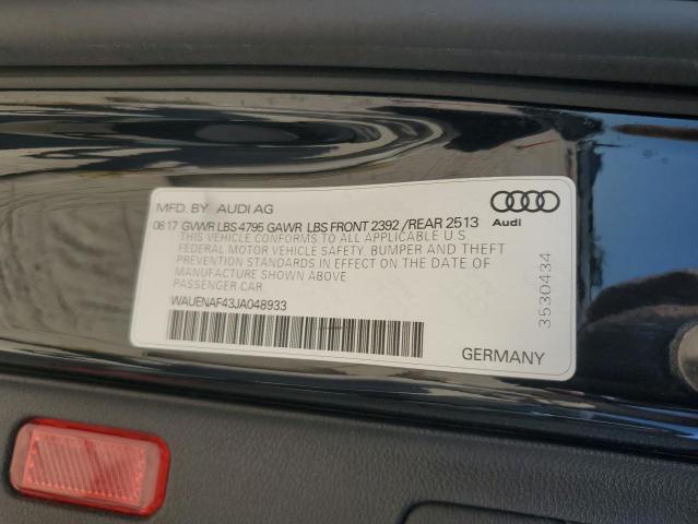 2018 AUDI A4 PREMIUM - WAUENAF43JA048933