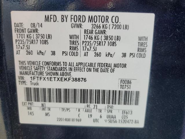 VIN 1FTFX1ETXEKF38876 2014 Ford F-150, Super Cab no.12