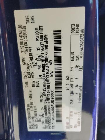 2015 FORD ESCAPE TIT - 1FMCU0J92FUB90086