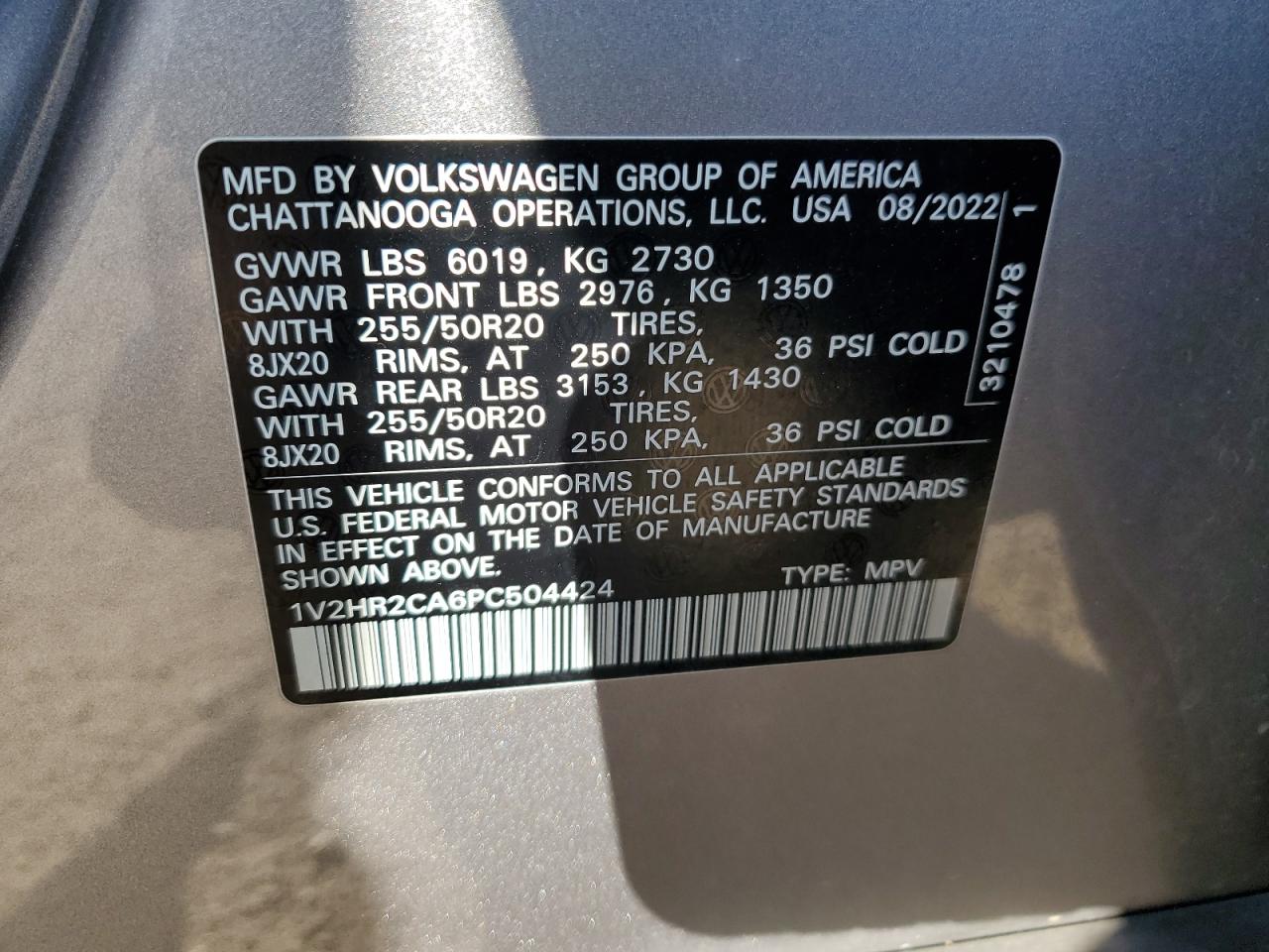 Lot #2938296638 2023 VOLKSWAGEN ATLAS SE