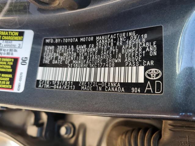 2019 TOYOTA COROLLA L - 2T1BURHE1KC177408