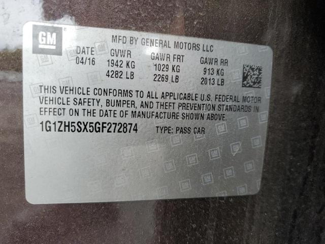 2016 CHEVROLET MALIBU PRE - 1G1ZH5SX5GF272874