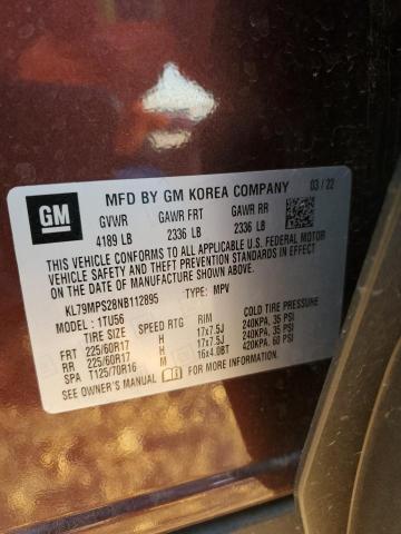 2022 CHEVROLET TRAILBLAZE - KL79MPS28NB112895