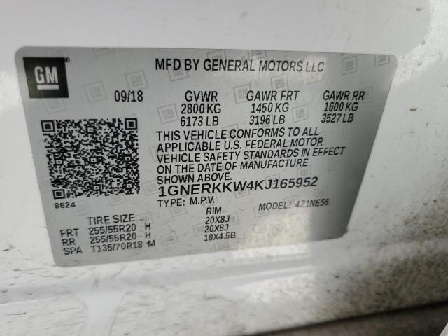 2019 CHEVROLET TRAVERSE P - 1GNERKKW4KJ165952