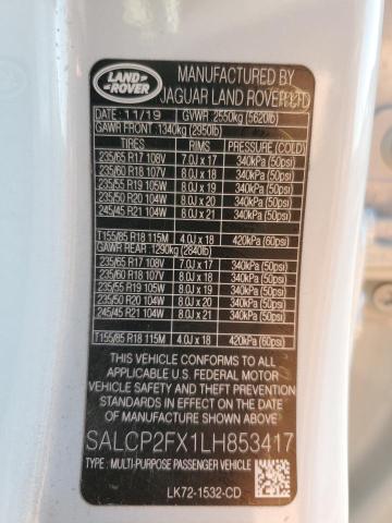 2020 LAND ROVER DISCOVERY - SALCP2FX1LH853417