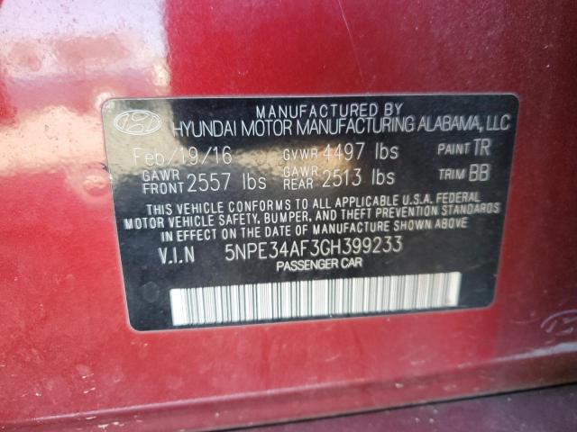 2016 HYUNDAI SONATA SPO - 5NPE34AF3GH399233