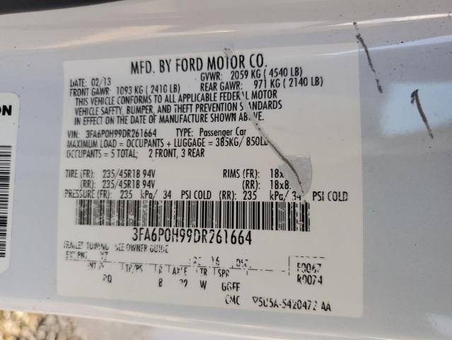 VIN 3FA6P0H99DR261664 2013 Ford Fusion, SE no.13