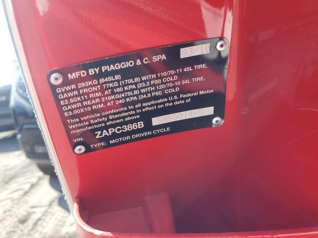 2011 VESPA LX 50 - ZAPC386B5B5501465