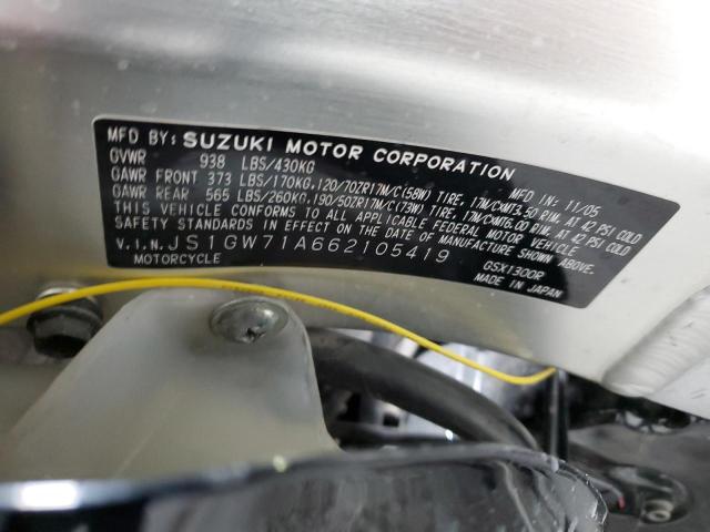 2006 SUZUKI GSX1300 R JS1GW71A662105419