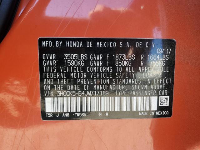 2018 HONDA FIT SPORT - 3HGGK5H64JM717189