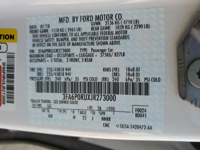 2018 FORD FUSION TIT - 3FA6P0RUXJR273000