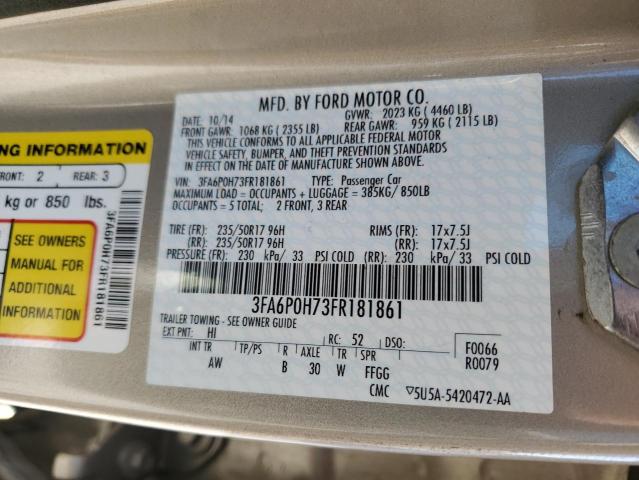 VIN 3FA6P0H73FR181861 2015 Ford Fusion, SE no.13