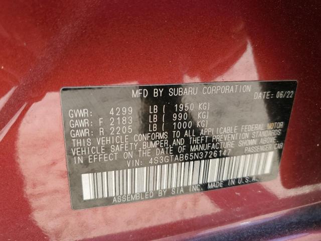 2022 SUBARU IMPREZA PR - 4S3GTAB65N3726147