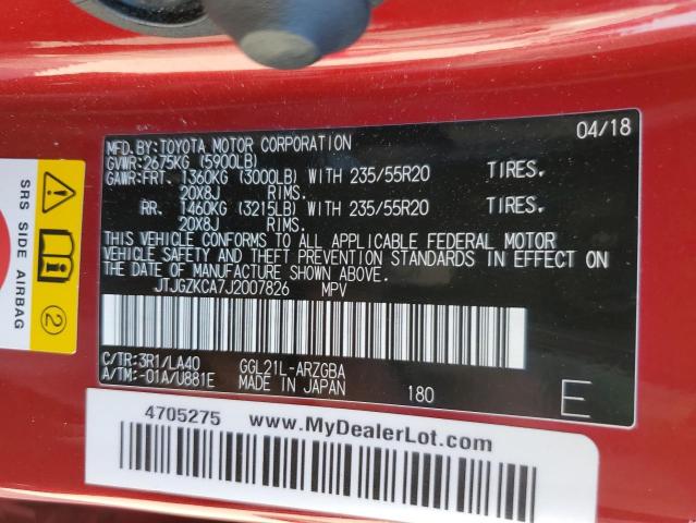 2018 LEXUS RX 350 L - JTJGZKCA7J2007826