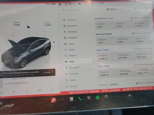 2023 TESLA MODEL Y - 7SAYGDEE2PF799840