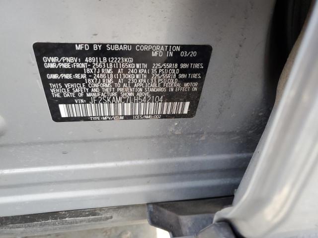 2020 SUBARU FORESTER S - JF2SKAMC7LH542104
