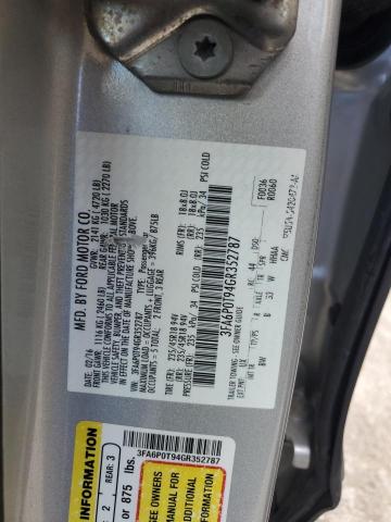 2016 FORD FUSION SE - 3FA6P0T94GR352787