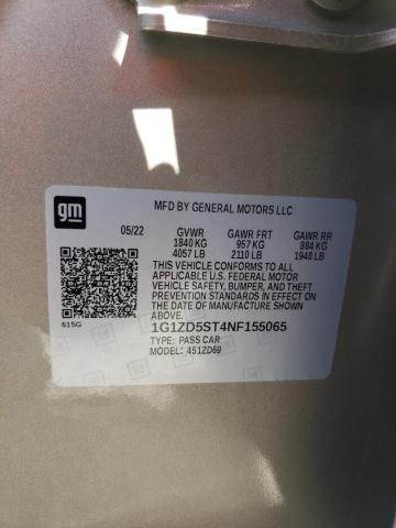 2022 CHEVROLET MALIBU LT - 1G1ZD5ST4NF155065