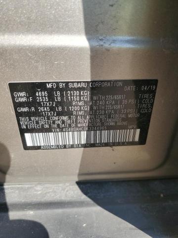 VIN 4S4BSAHC0K3344965 2019 Subaru Outback, 2.5I Pre... no.13