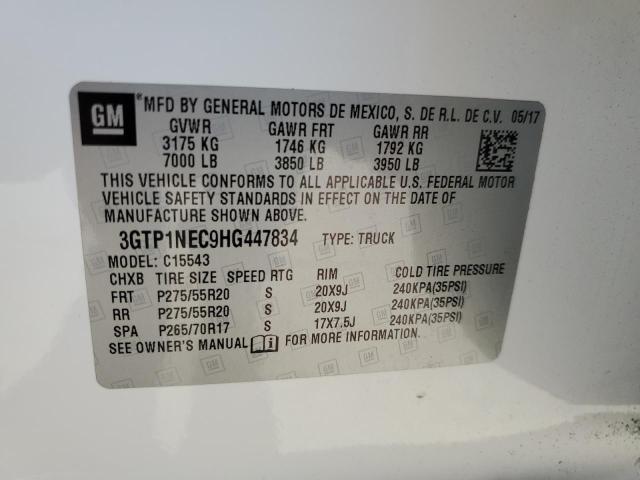 2017 GMC SIERRA C15 - 3GTP1NEC9HG447834